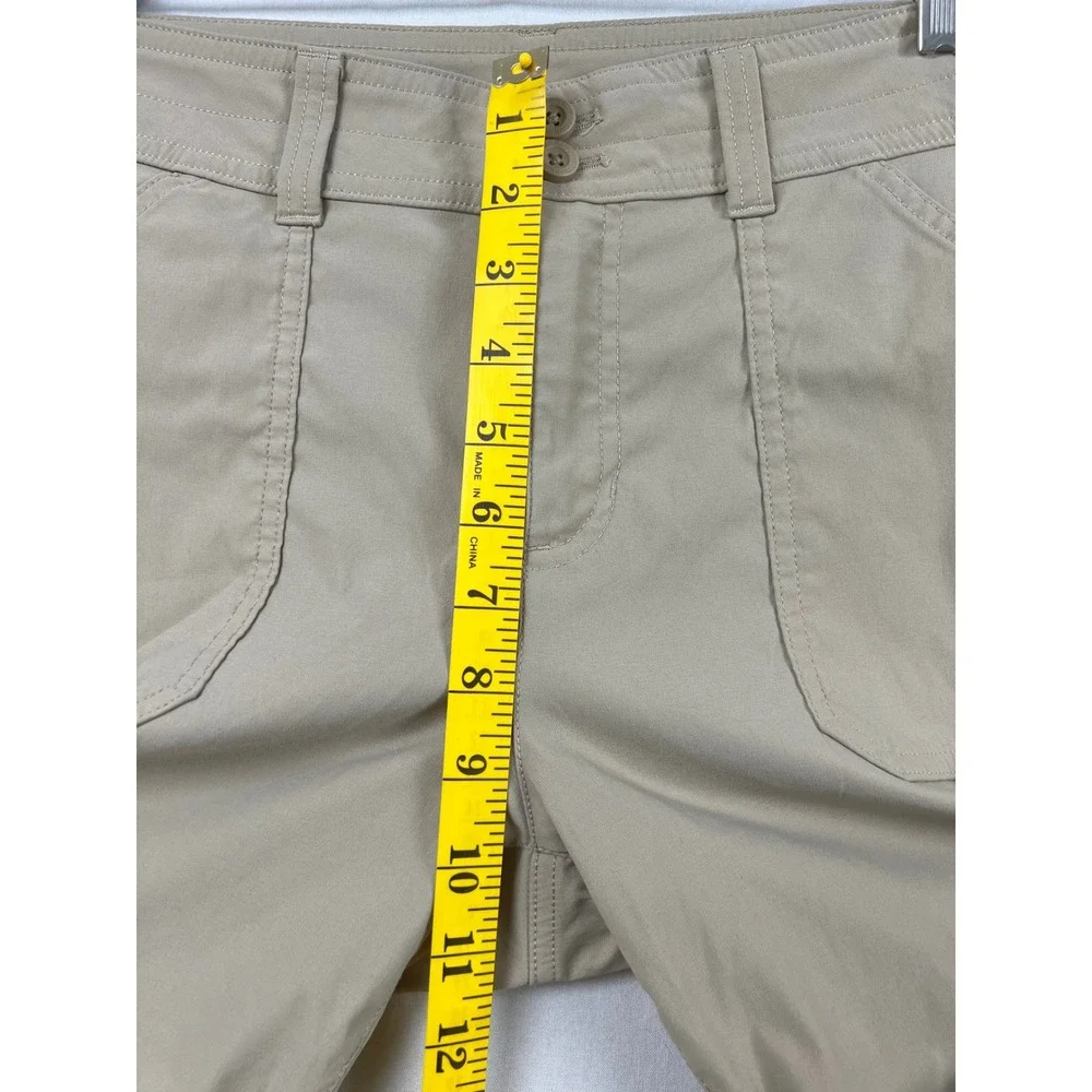 Eddie Bauer Horizon Shorts Womens 6 Khaki Tan Roll Tab Hiking Utility